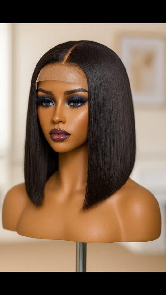 Straight bob wig, crafted from high-quality Vietnamese hair for a natural, silky, and effortlessly smooth finish.